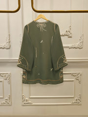 2 Piece - Embroidered Linen Suit WS00236