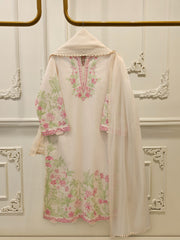 3 Piece - Embroidered Cambric Suit S113083