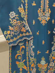3 Piece - Pure Embroidered Cotton Net Suit S113086