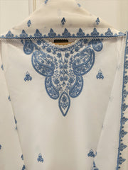 3 Piece - Embroidered Cambric Suit S113108