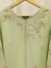 Pure Embroidered Sheesha Silk Shirt S113107