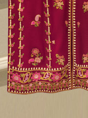 3 Piece - Pure Embroidered Cotton Net Suit S113282
