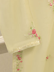 3 Piece - Pure Embroidered Cotton Net Suit S113284