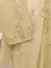 3 Piece - Pure Khaddi Silk Embroidered Suit S113334