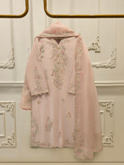 3 Piece- Pure Sheesha Silk Embroidered Suit S113387