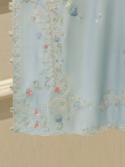 Pure Embroidered Sheesha Silk Shirt S113421