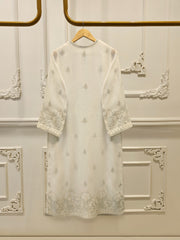 3 Piece - Pure Embroidered Cotton Net Suit S113419