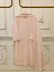 3 Piece - Pure Embroidered Cotton Net Suit S113563