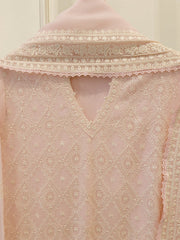 3 Piece - Pure Embroidered Cotton Net Suit S113563