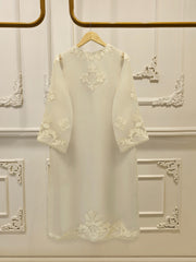 3 Piece - Pure Organza Embroidered Suit S113571