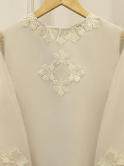 3 Piece - Pure Organza Embroidered Suit S113571