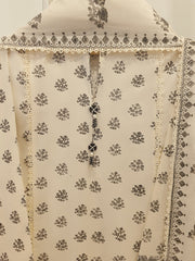 3 Piece - Hand Block Printed Kora Cotton Suit S113596