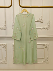Pure Embroidered Sheesha Silk Shirt S113589