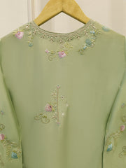 Pure Embroidered Sheesha Silk Shirt S113589