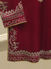 2 Piece- Pure Sheesha Silk Embroidered Suit S113616
