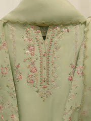 3 Piece - Pure Khaddi Silk Embroidered Suit S114061