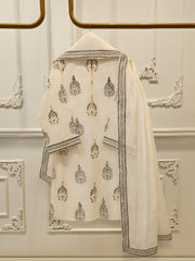 3 Piece - Hand Block Printed Kora Cotton Suit S114102