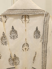3 Piece - Hand Block Printed Kora Cotton Suit S114102