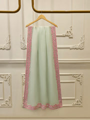 3 Piece - Pure Organza Embroidered Suit S114205