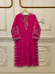 Pure Embroidered Sheesha Silk Shirt S114218