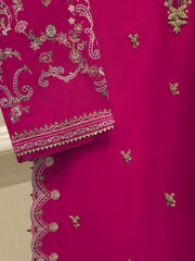 Pure Embroidered Sheesha Silk Shirt S114218
