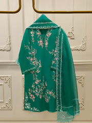 2 Piece- Pure Khaddi Silk Embroidered Suit S114271