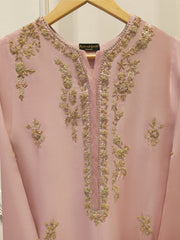 Pure Embroidered Sheesha Silk Shirt S114270