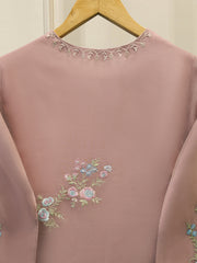 3 Piece - Pure Organza Embroidered Suit S114272