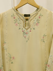Pure Embroidered Sheesha Silk Shirt S114279