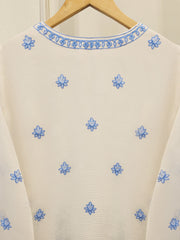 3 Piece - Pure Embroidered Cotton Net Suit S114301