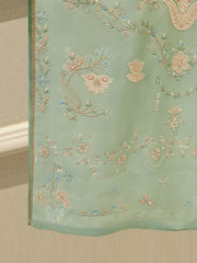 3 Piece- Pure Sheesha Silk Embroidered Suit S114321