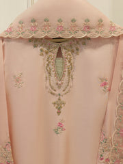 3 Piece - Pure Khaddi Silk Embroidered Suit S114328