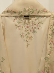 3 Piece - Pure Khaddi Silk Embroidered Suit S114405