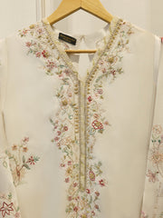 Pure Embroidered Sheesha Silk Shirt S114475