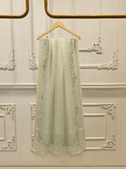 3 Piece- Pure Sheesha Silk Embroidered Suit S114532