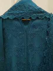 3 Piece - Pure Embroidered Cotton Net Suit S114609