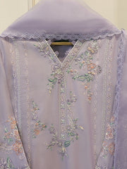 3 Piece - Pure Khaddi Silk Embroidered Suit S114946
