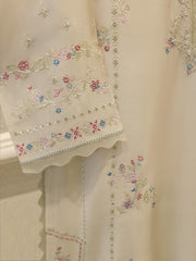 3 Piece- Pure Shisha Silk Embroidered Suit S114942