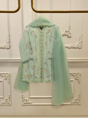 3 Piece- Pure Shisha Silk Embroidered Suit S114923