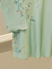 2 Piece - Embroidered Shesha Silk suit WS00389