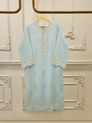 Pure Embroidered Cotton Net Shirt S114974