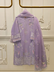 3 Piece - Embroidered Khadi Silk Suit WS00394