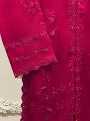 3 Piece - Pure Organza Embroidered Suit S115248