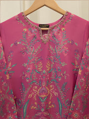 2-Piece Pure Printed Silk Suit with Khadi Silk Pants S115259