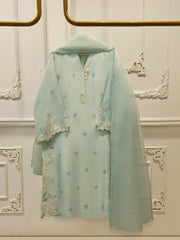 3 Piece- Pure Sheesha Silk Embroidered Suit S115276