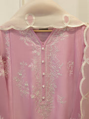 3 Piece- Pure Sheesha Silk Embroidered Suit S115291
