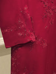 3 Piece - Embroidered Khadi Silk Suit WS00410