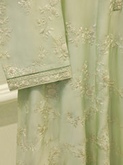 3 Piece- Pure Sheesha Silk Embroidered Suit S115344