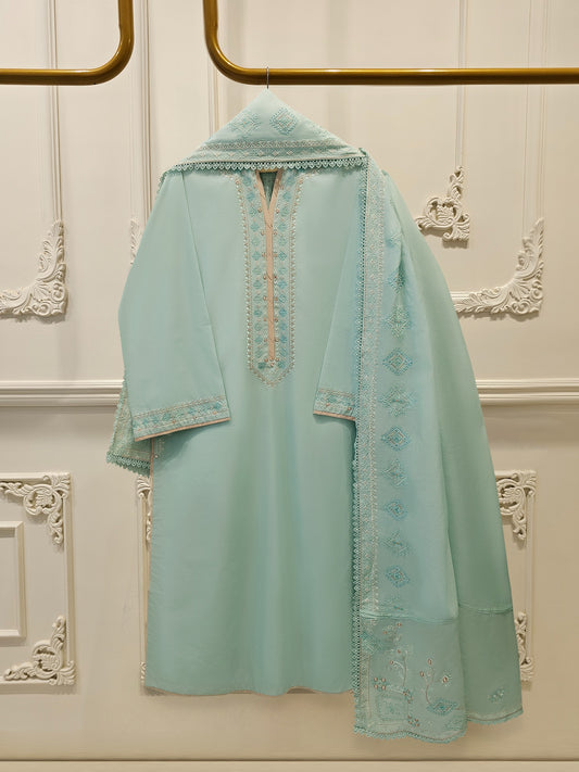 2 Piece - Embroidered Cambric Suit S115334
