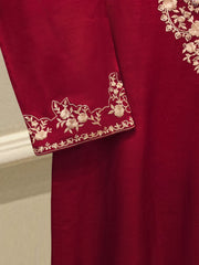 3 Piece- Pure Korean Silk Embroidered Suit S115376